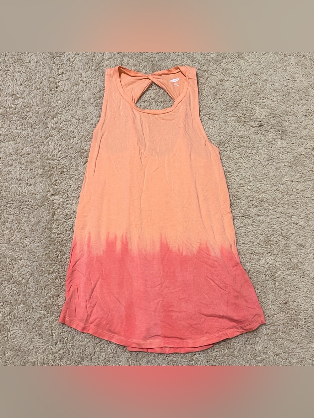 Old Navy Peach-to-Coral Dip-Dye Tank Top